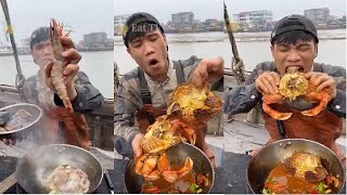 Chinese people eating - Street food - &quot;Sailors catch seafood and process it into special dishes&quot; #27