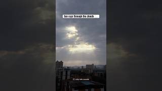 Sun Rays And Dark Clouds Beautiful View