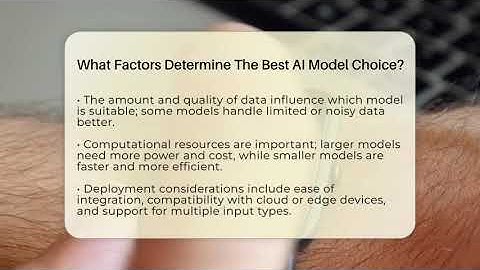 What Factors Determine The Best AI Model Choice? - Talking Tech Trends