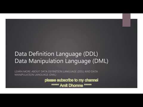 Data Definition Language