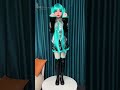Cool girl transformed! In Miku cosplay and kigurumi dollmask~Now a super cute living figure 💗