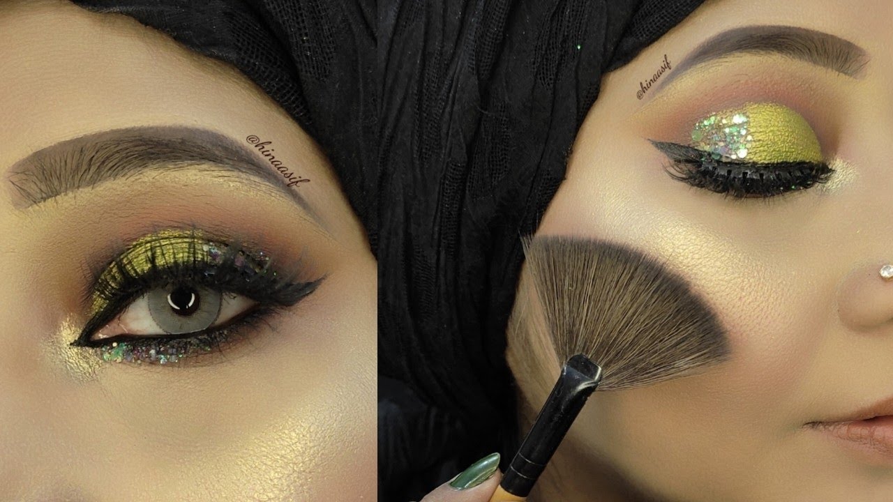 Green Eye Makeup Tutorial For Mehndi//Mehndi Bridal Makeup With Green