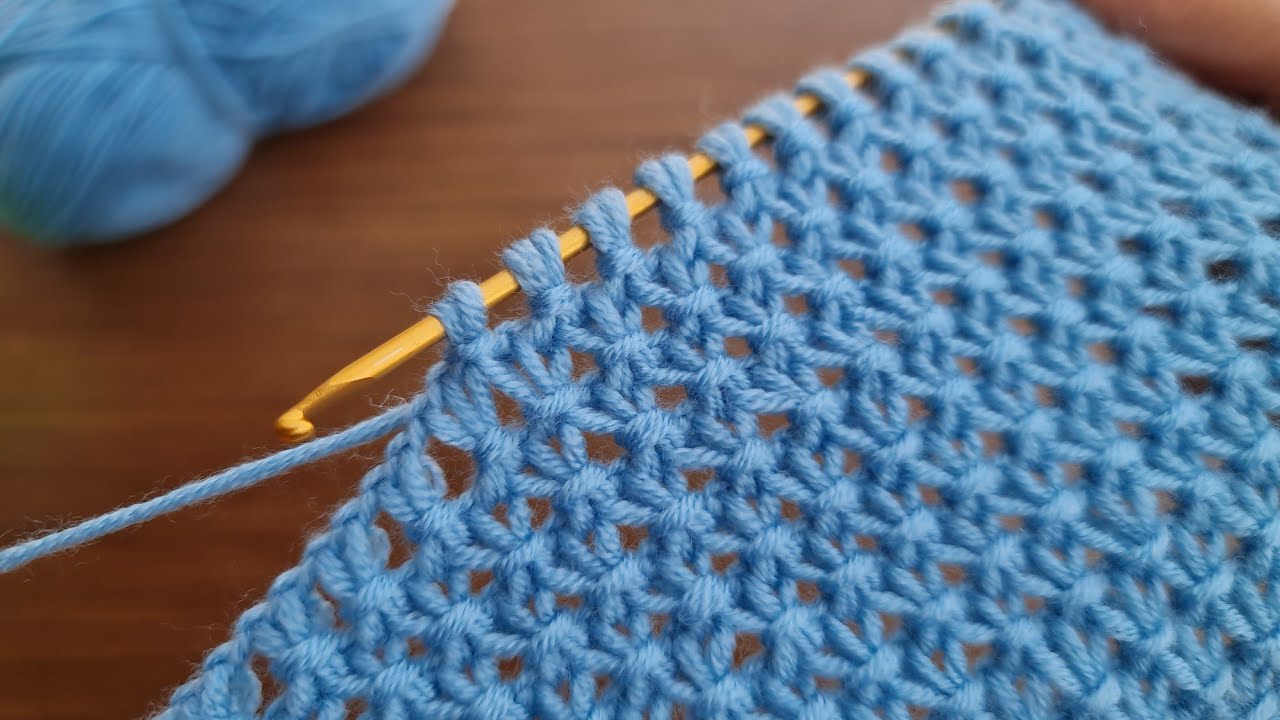 Super Very Easy Tunisian Knitting Model ✔ Çok Kolay Çok Gösterişli Tunus İşi Örgü Modeli