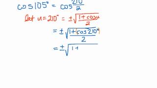 PC: 5.5 Notes: Example 5 - Using a Half-Angle Formula