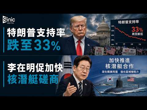 15分鐘寰球新聞｜特朗普支持率跌至33%｜李在明促加快核潛艇磋商｜俄警告英國無人機襲俄將付代價｜俄軍艦攜鋯石導彈逼近德國
