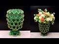DIY Plastic Bottle and Paper flower Vase | Best Waste Plastic Bottle |Vas bunga botol plastik kertas