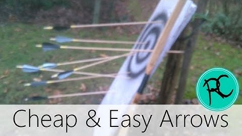 Make dowel arrows with duct tape fletchings