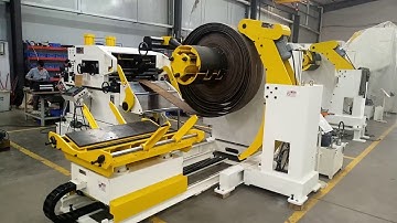 Honger NC servo feeder with straightener uncoiler machine GLK4 -1000H for metal coil handling