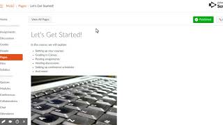 Changing the Home Page of your Canvas course