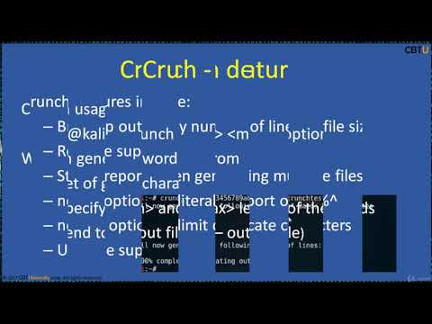 CEH5-17 Crunch Wordlist generator demo