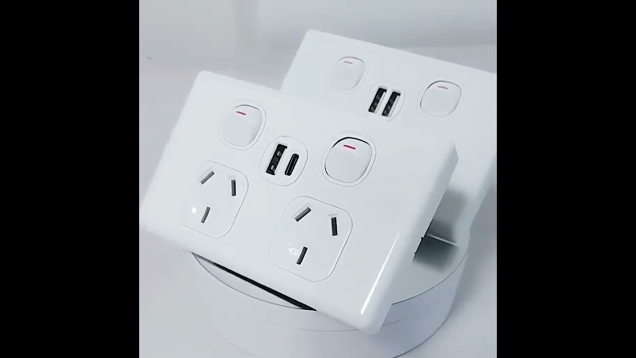 Australia Standard SAA approval double power points with Dual 4.2A Type C USB socket