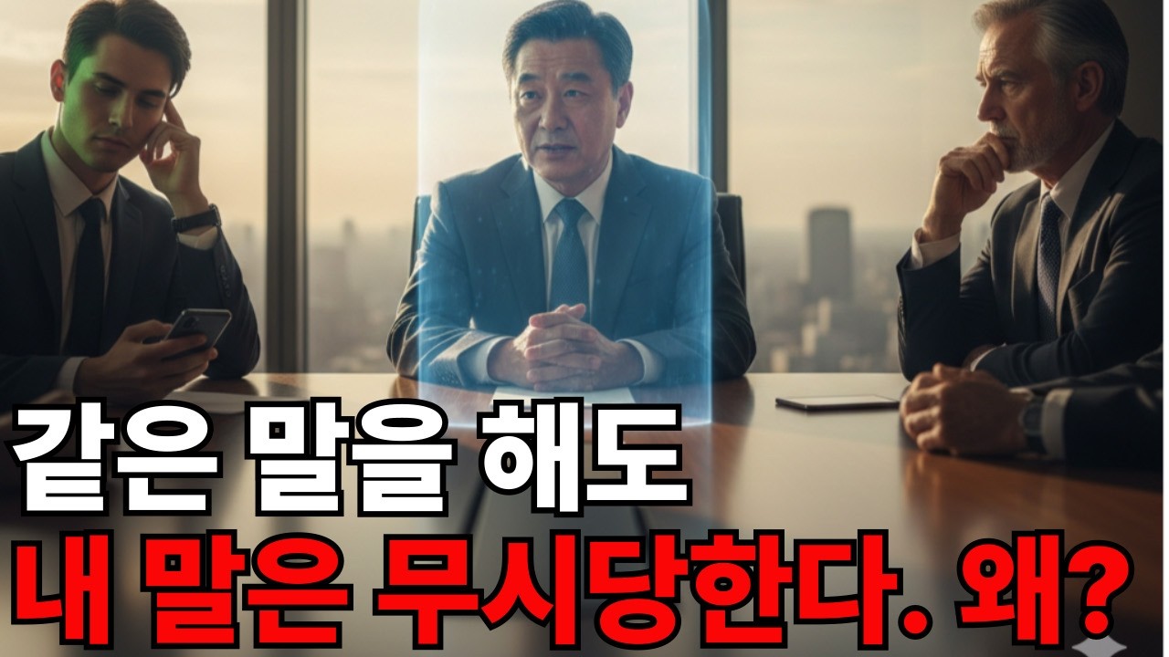 직장에서 내 말이 무시당할 때 반드시 기억해야 할 심리학