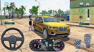 Taxi Cab Driving Simulator: New BMW X7 Model Taxi pick lady client & City ride - android gameplay screenshot 4