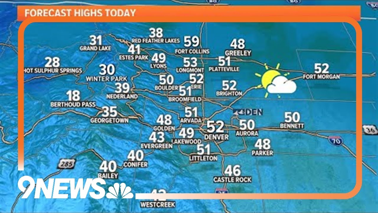 Denver weather: Another mild day with highs near 50 - YouTube