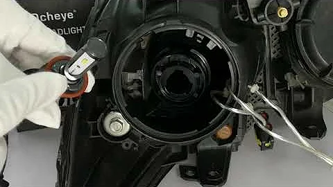 How to install H11 LED headlight bulbs- Qcheye
