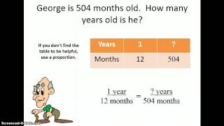Converting Units Using Proportions and Tables