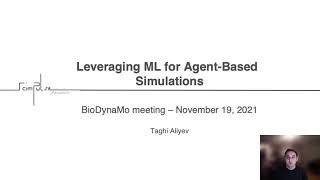 Leveraging Machine Learning for efficient agent-based simulations & application on biomedical cases