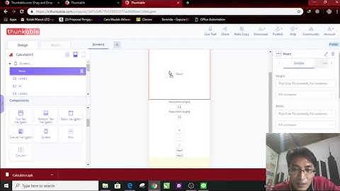 Kalkulator sederhana menggunakan "Thunkable". "Bukan Kaleng_Kaleng"