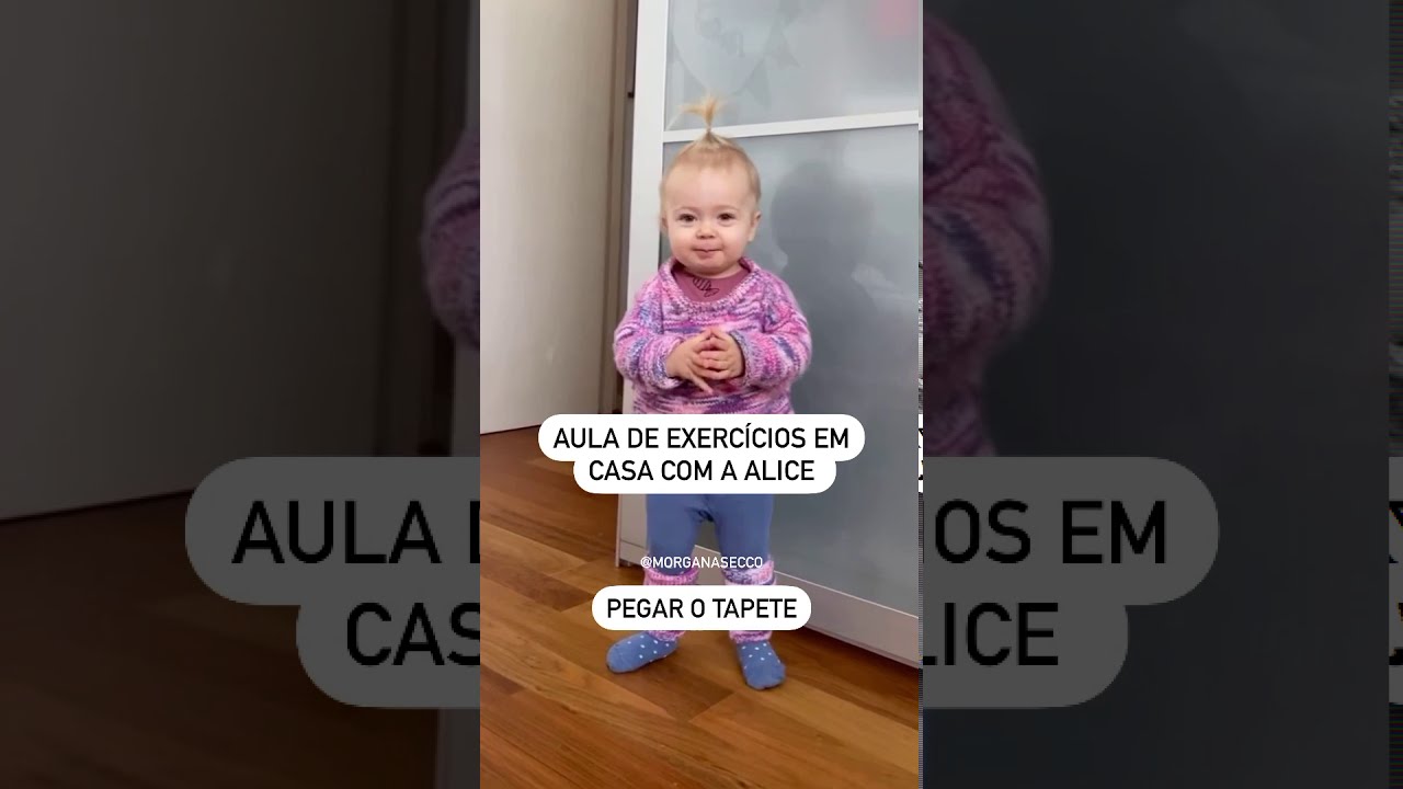 Aula De Exercicios Em Casa Com A Alice Bebe Dando Aula De Yoga Youtube
