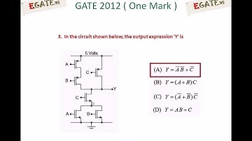 Problem on Complex CMOS logic gates - GATE ECE 2012 Solved paper (Electron Devices)