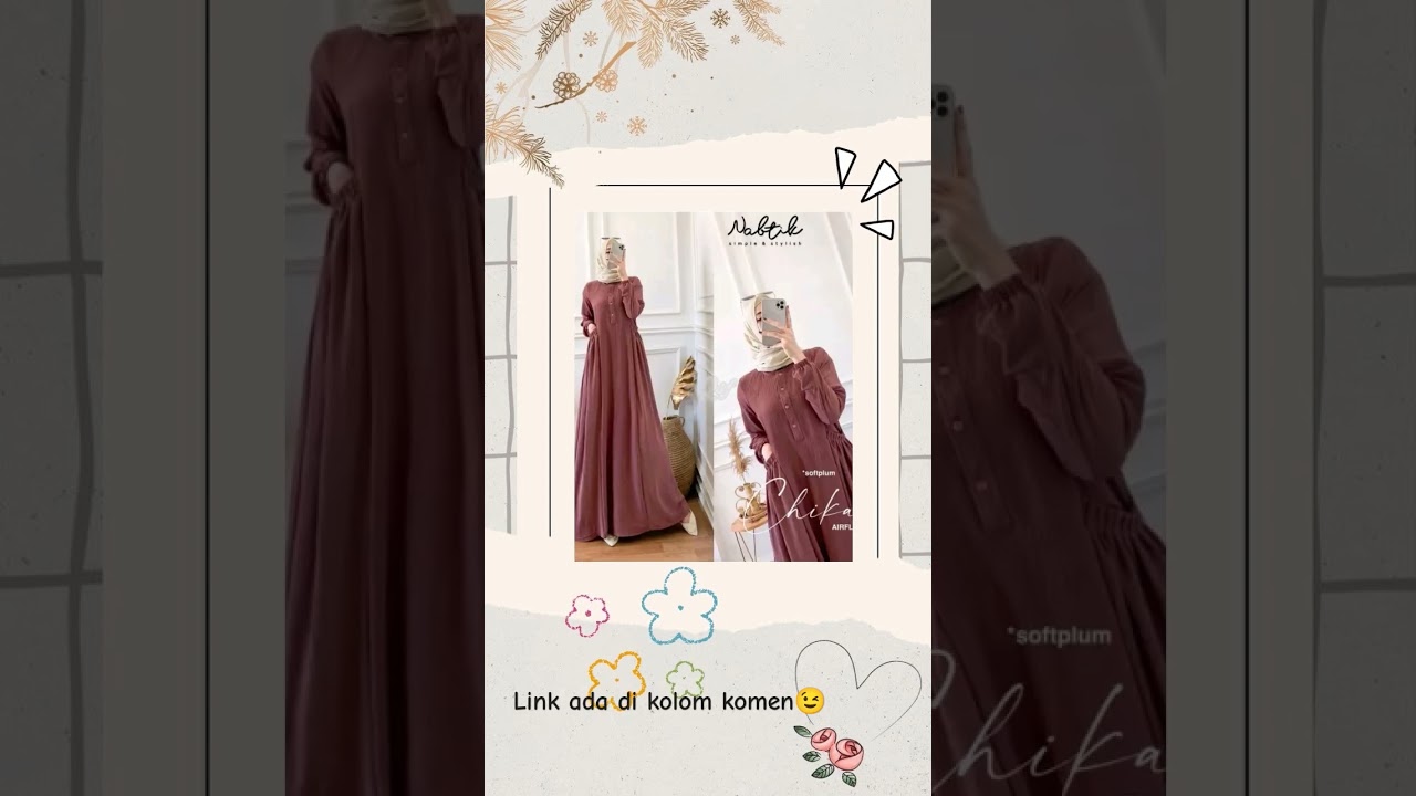 Rekomendasi Gamis Bahan Crinkle 