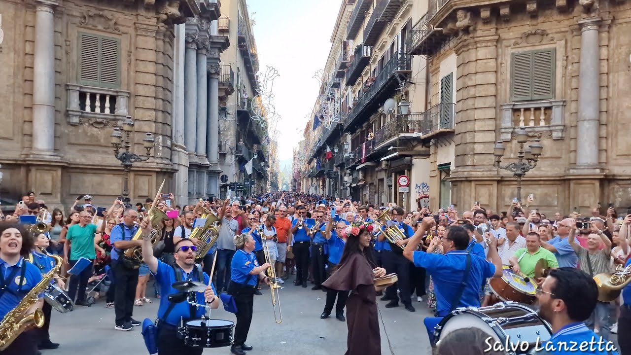 (PALERMO) GIRO BANDISTICO "CAV. MICHELE CASCINO" - 400° FESTINO DI SANTA ROSALIA (4K) 14/07/2024