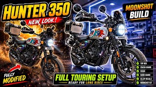 Royal Enfield Hunter 350 Modified | Moonshot White | New Hunter 350 Full Touring Modifications