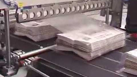 Kallfass Super Wrap 800 Servo Side Sealer Shrink Wrapping Newspaper Stacks