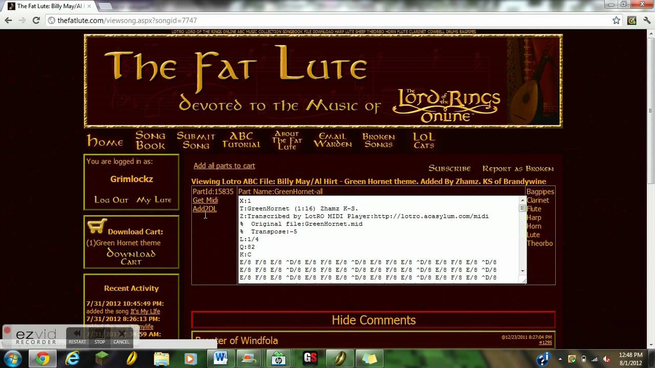 Bagpipe Abc Files Lotro Store