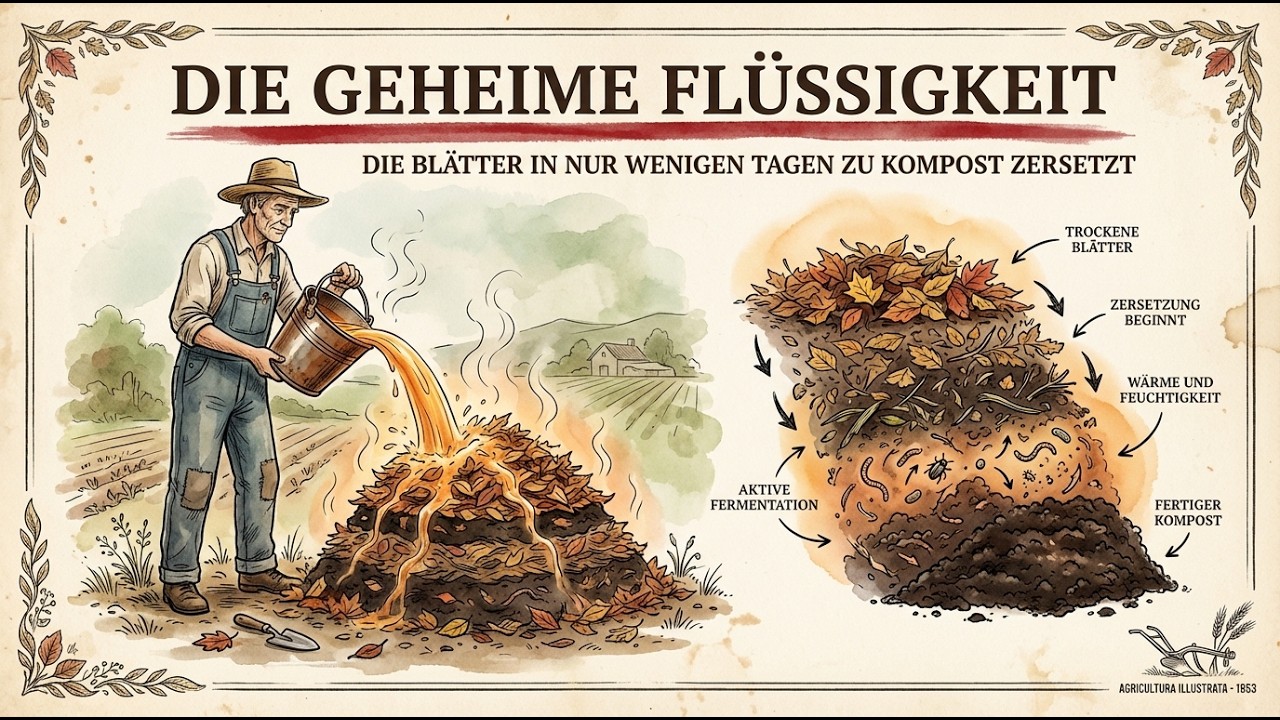 Die geheime Flüssigkeit, die Blätter in nur wenigen Tagen zu Kompost verwandelt!