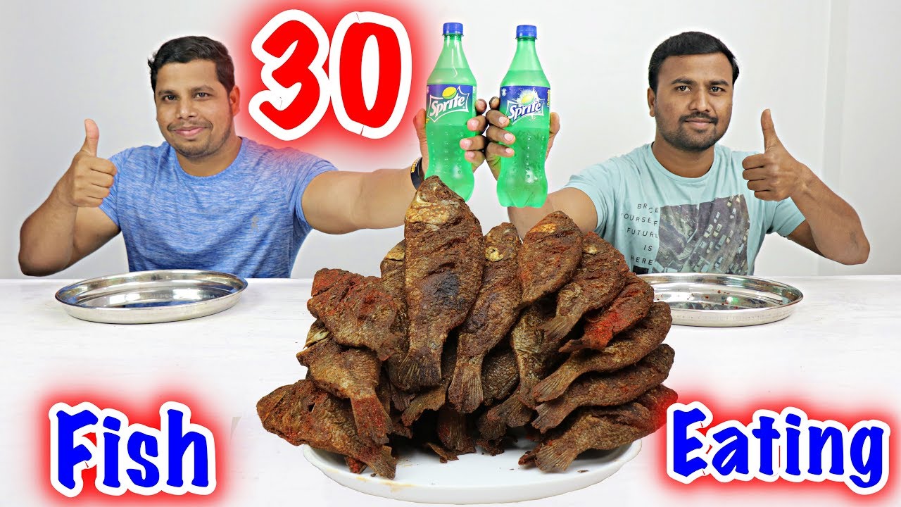 30 FRIED FISH EATING CHALLENGE INDIAN FISH EATING CHALLENGE YouTube