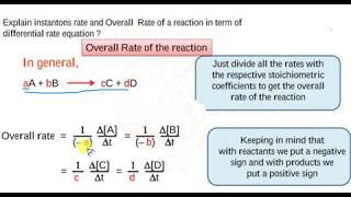 Overall rate of a reaction