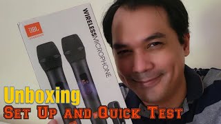 JBL Wireless Dual Microphone System Unboxing Set Up and Test