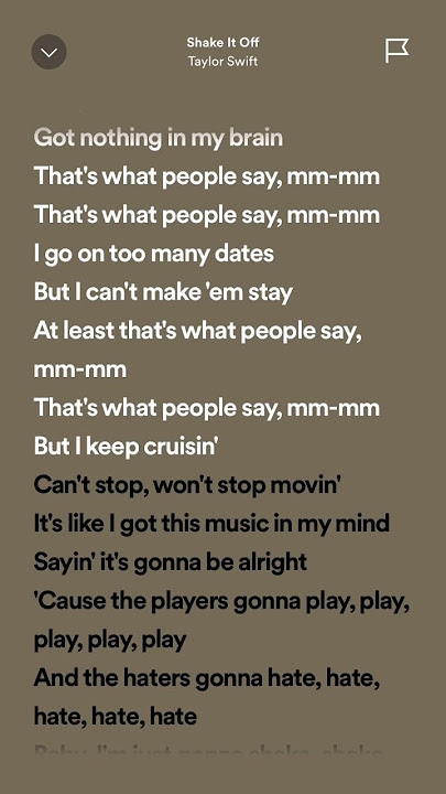 Taylor Swift - Shake It Off #hits #spotifylyrics #tiktok #taylorswift #trending #viralhits #anthems