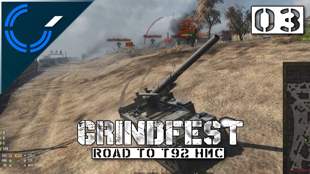 Grindfest Road to T92 HMC 03 World of Tanks Artillery Gameplay