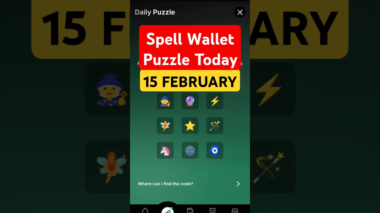 Spell Wallet Puzzle Today 15 February | Spell Wallet Daily Puzzle Today | Spell Wallet Secret Code