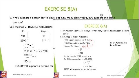 Simple way to solve the UNITARY problems using DIRECT VARIATION||WordProblems on man||UNITARY METHOD