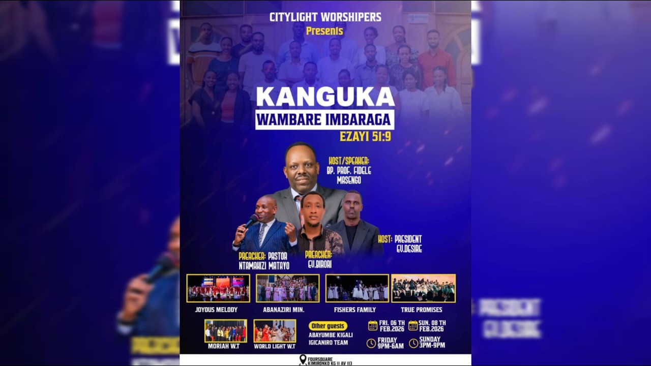 🔴FOURSQUARE TV II KANGUKA WAMBARE IMBARAGA WITH CITY LIGHT WORSHIPPERS OVER NIGHT - 06/02/ 2026