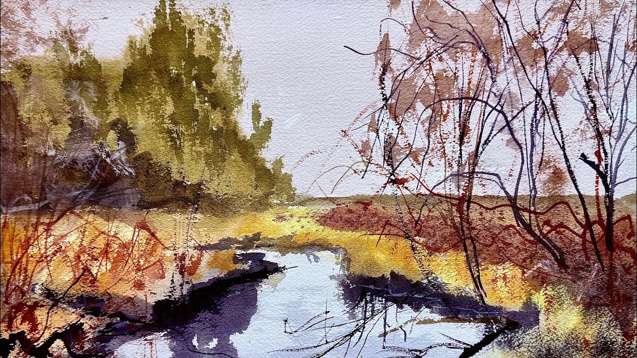 Calkins Point - Watercolor Landscape