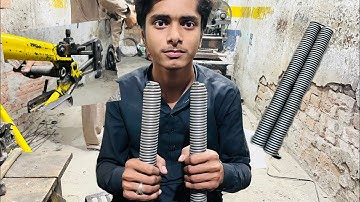 Making 2.5 mm heavy duty tension spring on vintage lathe #longvideo 