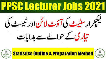PPSC Lecturer Statistics Preparation | PPSC Lecturer Jobs 2021 | By Education Updates