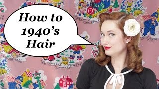 1940's hair The Retro Rachel Dixon Tutorial pin curls Pinup Vintage Rockabilly Curling iron how to