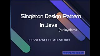 Singleton Design Pattern in Java (Malayalam)