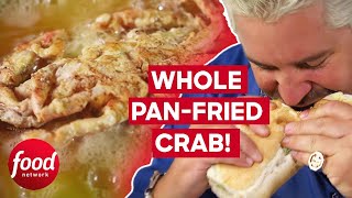 Guy Devours This 1110 Pan-Fried Crab Sandwich Diners, Drive-Ins & Dives