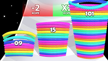 ROPE STACK RUN: Level Up Rope Numbers Run (ASMR Gameplay, All Levels)