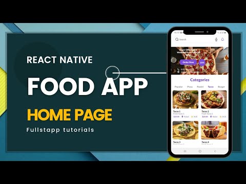 React Native Tutorial 2023 | React Native Food App | Home Page - YouTube