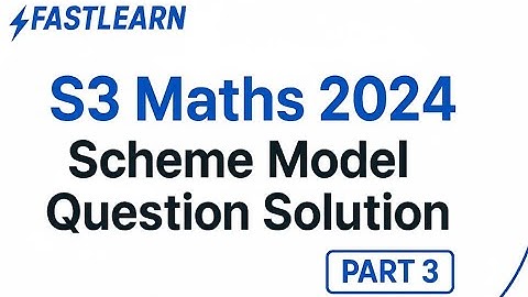 KTU Btech S3 MATHS 2024 scheme model question solution PART 3 #btech studentsbtech students #cse