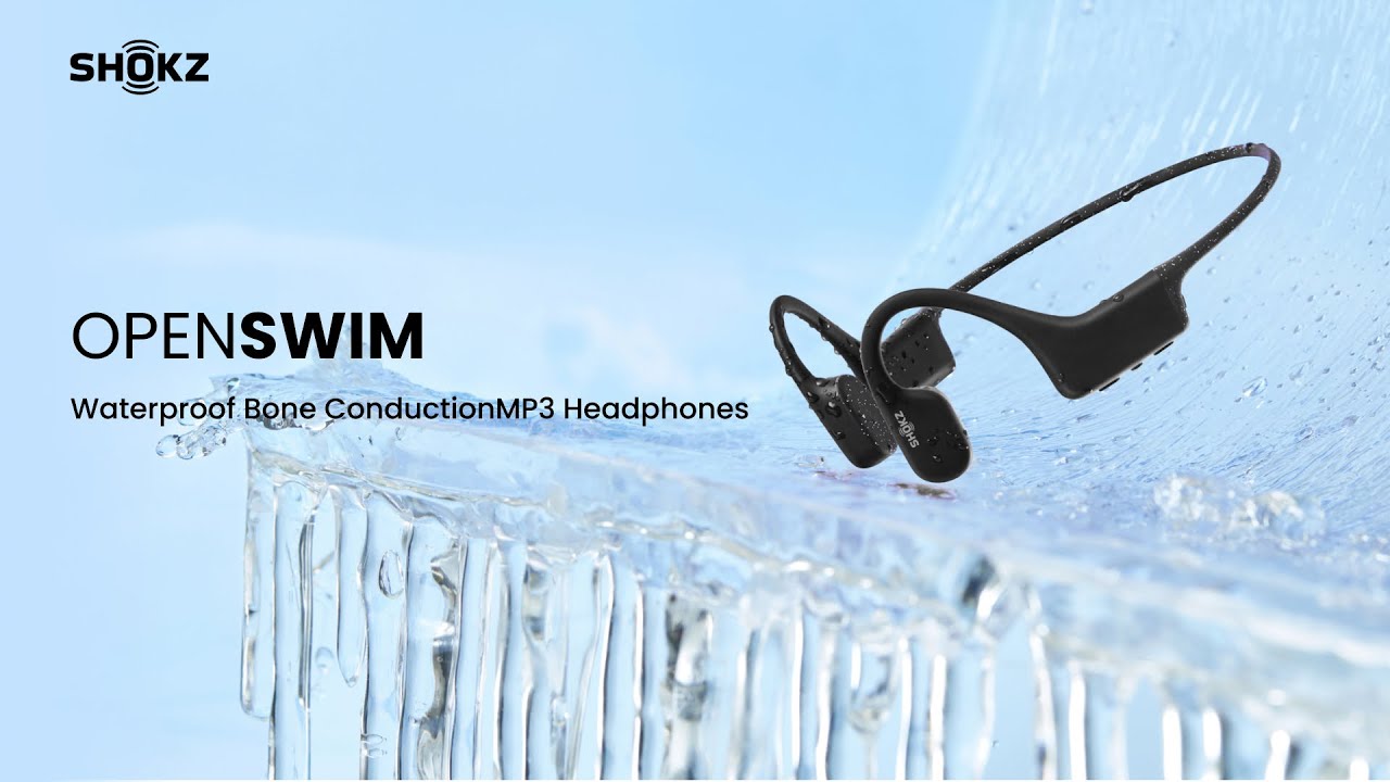 Shokz OPENSWIM (ex- XTRAINERZ) - Écouteur Natation À Conduction Osseuse  avec 4 Go Mémoire, Lecteur MP3 Étanche IP68, Noir Diamant