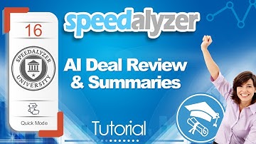 SpeedAlyzer - AI Deal Review Tutorial
