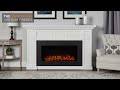 Real flame alcott landscape electric fireplace in white  4130ew